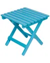 Shine Co. Adirondack Folding Table With Hydro-tex Finish In Aqua