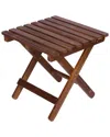 Shine Co. Adirondack Folding Table With Hydro-tex Finish In Brown