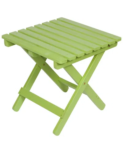Shine Co. Adirondack Folding Table With Hydro-tex Finish In Green