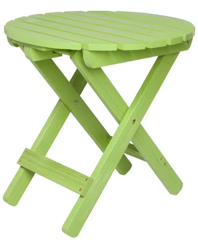 Shine Co. Adirondack Folding Table With Hydro-tex Finish In Green