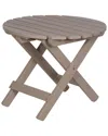 Shine Co. Adirondack Folding Table With Hydro-tex Finish In Grey