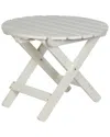 Shine Co. Adirondack Folding Table With Hydro-tex Finish In Off-white