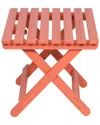 Shine Co. Adirondack Folding Table With Hydro-tex Finish In Orange