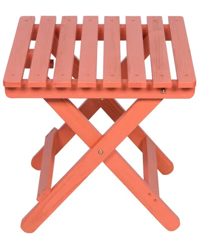 Shine Co. Adirondack Folding Table With Hydro-tex Finish In Orange