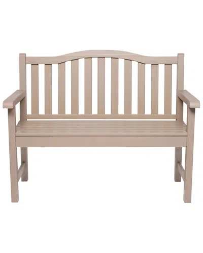 Shine Co. Belfort Ii Garden Bench With Hydro-tex Finish In Grey