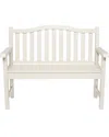 Shine Co. Belfort Ii Garden Bench With Hydro-tex Finish In Off-white