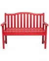 Shine Co. Belfort Ii Garden Bench With Hydro-tex Finish In Red