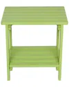 Shine Co. Indoor/outdoor Side Table With Hydro-tex Finish In Green