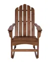 Shine Co. Marina Ii Porch Rocker With Hydro-tex Finish In Brown