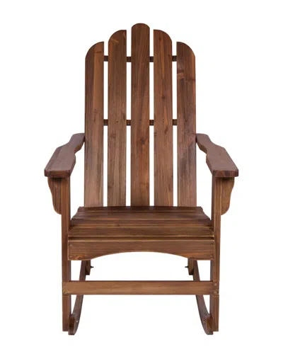 Shine Co. Marina Ii Porch Rocker With Hydro-tex Finish In Brown