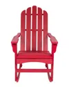 Shine Co. Marina Ii Porch Rocker With Hydro-tex Finish In Red