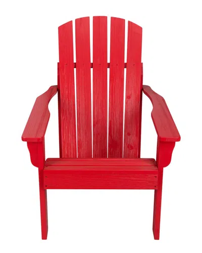 Shine Co. Mid-century Modern Adirondack Chair In Red