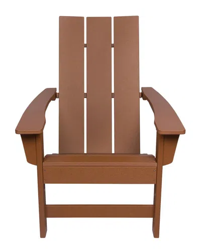 Shine Co. Modern Adirondack Chair In Brown