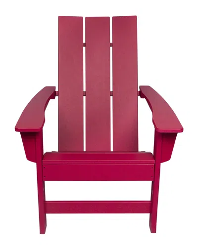 Shine Co. Modern Adirondack Chair In Red
