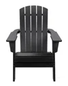 Shine Co. Seaside Weather-resistant Foldable Outdoor Adirondack Chair In Black