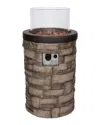 Shine Co. Sevilla 18in Outdoor Propane Gas Fire Column In Grey
