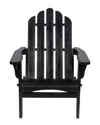 Shine Co. Wood Adirondack Folding Chair In Black
