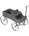 Shine Co. Shine Company Decorative Buckboard Wagon Garden Planter In Gray