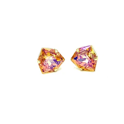 Shine Like Me Women's Mini Tri Stud - Gold Brandy In Yellow