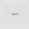 Shinera Block Nameplate Necklace