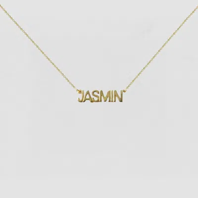 Shinera Block Nameplate Necklace