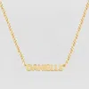Shinera The Bubble Letter Curb Chain Nameplate Necklace