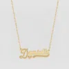 Shinera The Cut Tone Nameplate Necklace