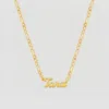 Shinera The Nameplate Necklace Figaro Chain