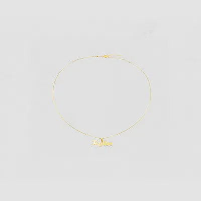 Shinera The Single Script Pendant Nameplate Necklace