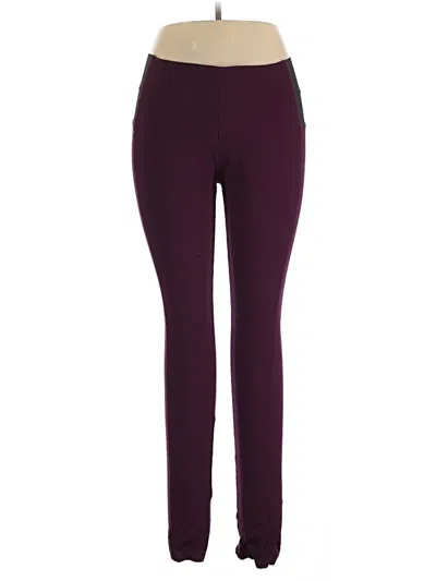 Pre-owned Shinestar Active Pants In Burgundy
