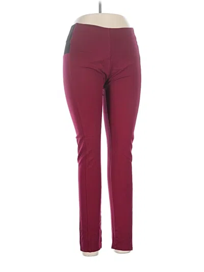 Pre-owned Shinestar Active Pants In Burgundy