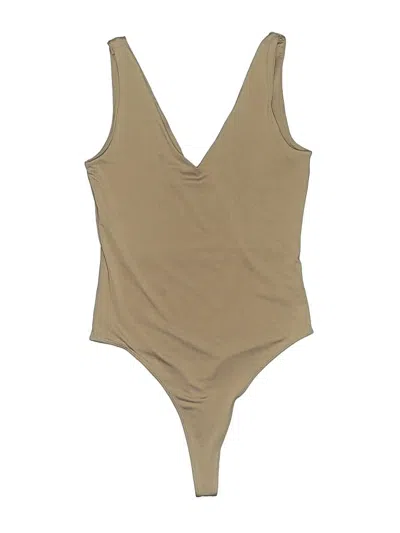 Pre-owned Shinestar Bodysuit In Tan