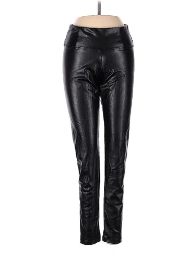 Pre-owned Shinestar Faux Leather Pants In Black