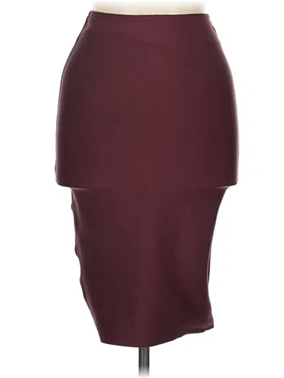 Pre-owned Shinestar Formal Skirt In Burgundy