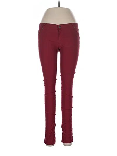 Pre-owned Shinestar Jeggings In Burgundy