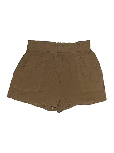 Shinestar Khaki Shorts In Brown