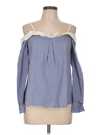 Pre-owned Shinestar Long Sleeve Blouse In Blue