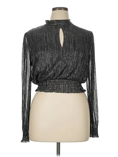 Pre-owned Shinestar Long Sleeve Blouse In Silver