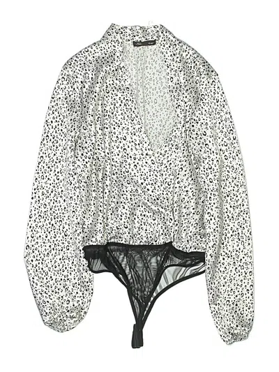 Pre-owned Shinestar Long Sleeve Blouse In Silver