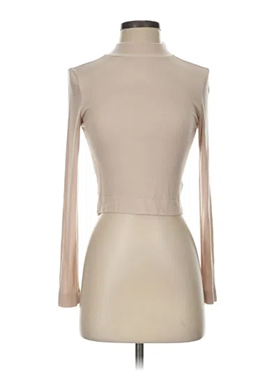 Pre-owned Shinestar Long Sleeve Turtleneck In Tan