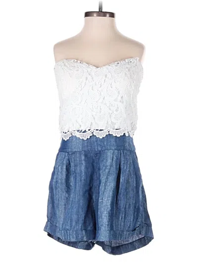 Pre-owned Shinestar Romper In White