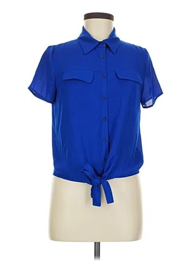Pre-owned Shinestar Short Sleeve Blouse In Blue