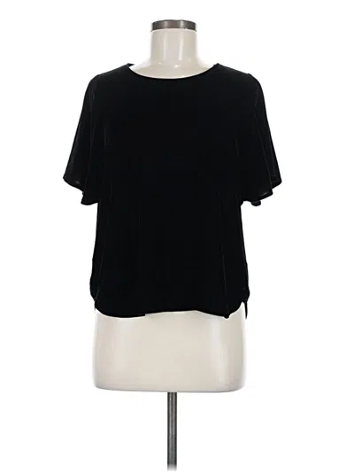 Pre-owned Shinestar Short Sleeve Top Black Keyhole Neckline Tops