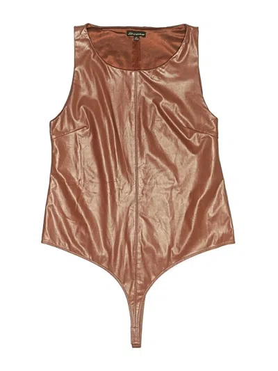 Pre-owned Shinestar Sleeveless Blouse In Brown