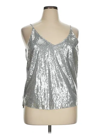 Pre-owned Shinestar Tank Top Silver Halter Neckline Tops
