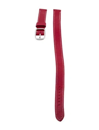 Pre-owned Shinola 14mm Watch Strap In Red