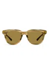 Shinola Unisex Soft Rectangular Sunglasses Sh1501s 690 Mink Horn 51mm In Neutral