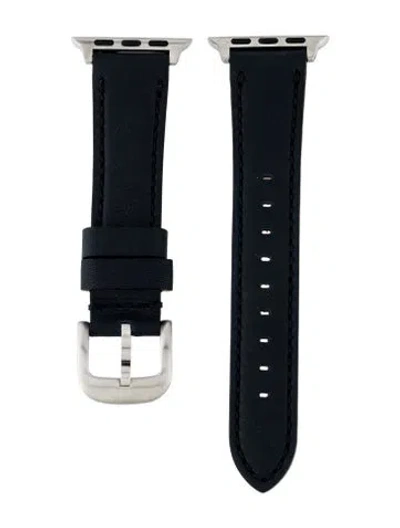 Pre-owned Shinola 20mm Watch Strap In Blue
