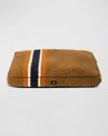 Shinola 48" Striped Sherpa Pet Napper Pillow Bed In Brown