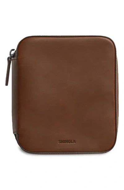 Shinola 4-watch Travel Case In Brown